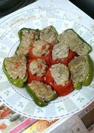 レンジで! 「ピーマンの肉詰め」風-レシピのメイン写真