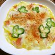かにかまのチーズ焼きを春色に~