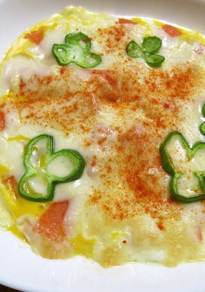 かにかまのチーズ焼きを春色に～-レシピのメイン写真