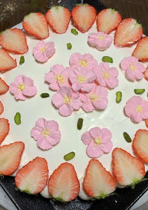 お雛様デザート♡白桃と桃の花タルト-レシピのメイン写真