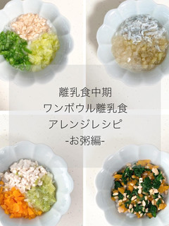【離乳食中期】ワンボウル離乳食-レシピのメイン写真