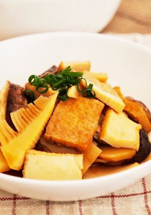 レンジで時短！たけのこと厚揚げの甘辛煮-レシピのメイン写真