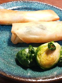 春巻き 蕾菜×海老 芽キャベツ×海老 -レシピのメイン写真