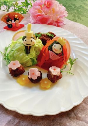 ひな祭り♡ハンバーグ-レシピのメイン写真