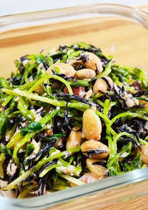 豆苗とひじきのまめまめサラダ-レシピのメイン写真