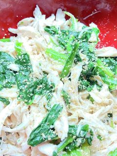 ささみとほうれん草の梅肉和え-レシピのメイン写真