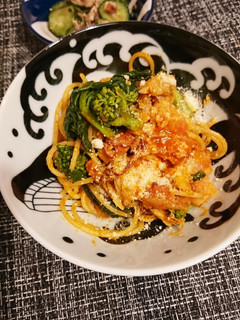 アサリと菜の花のパスタ…トマト味-レシピのメイン写真