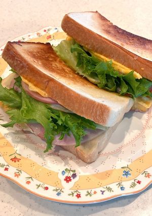 フライパンで5分！カレー風味ホットサンド-レシピのメイン写真
