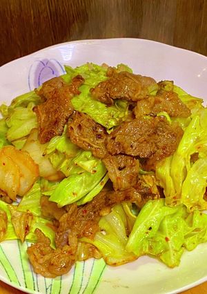 超簡単・春キャベツと牛肉のキムチ炒め-レシピのメイン写真