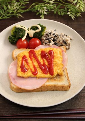 簡単！ライ麦パンのハムエッグ-レシピのメイン写真