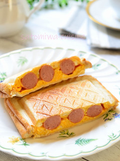 卵ウインナーのホットサンド♬-レシピのメイン写真