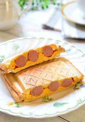 卵ウインナーのホットサンド♬-レシピのメイン写真