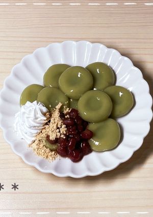 抹茶好きさんに♡もちもち抹茶白玉-レシピのメイン写真