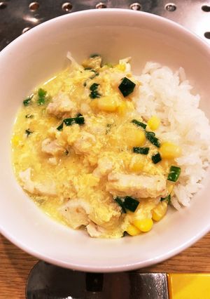 鶏肉とコーンの餡かけご飯(粟米鷄粒飯）-レシピのメイン写真