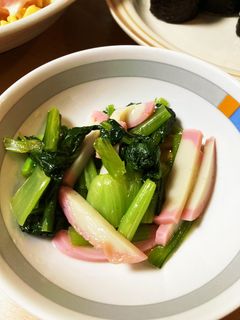 小松菜とかまぼこの和え物。-レシピのメイン写真