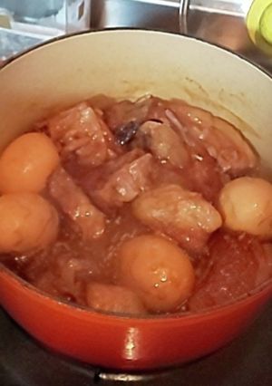 ル・クルーゼでスペアリブのメープル豚角煮-レシピのメイン写真
