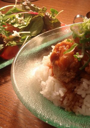 鶏の唐揚げ　黒酢あんかけ丼♪-レシピのメイン写真