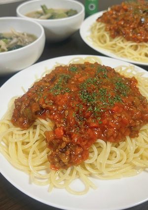 【簡単】ケチャップで濃厚甘口ミートソース-レシピのメイン写真