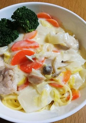 シチューｄｅパスタ-レシピのメイン写真
