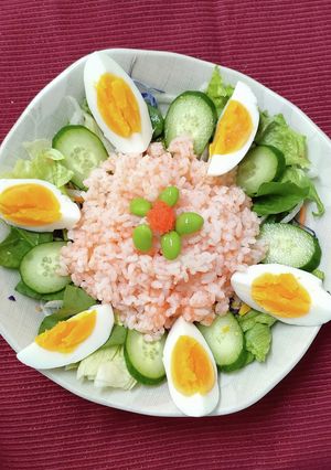 子どもも作れる!春色♡サラダライス-レシピのメイン写真