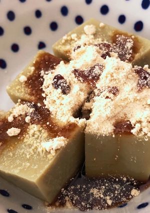 抹茶豆乳パックで作る！寒天デザート-レシピのメイン写真