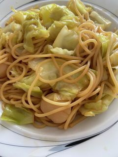ホタテのキャベツのズボラ和風パスタ-レシピのメイン写真