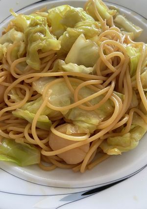 ホタテのキャベツのズボラ和風パスタ-レシピのメイン写真