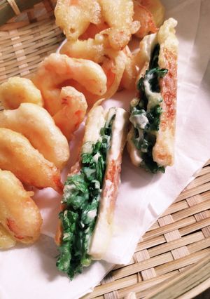 春菊はさみちく天-レシピのメイン写真