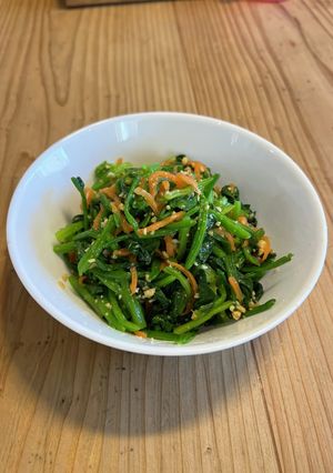 ほうれん草と人参のピーナッツ和え　常備菜-レシピのメイン写真