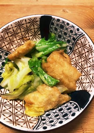 身体優しいキャベツと油揚げ炒め-レシピのメイン写真