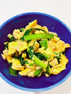 簡単!ニラとひき肉の卵炒め♪-レシピのメイン写真