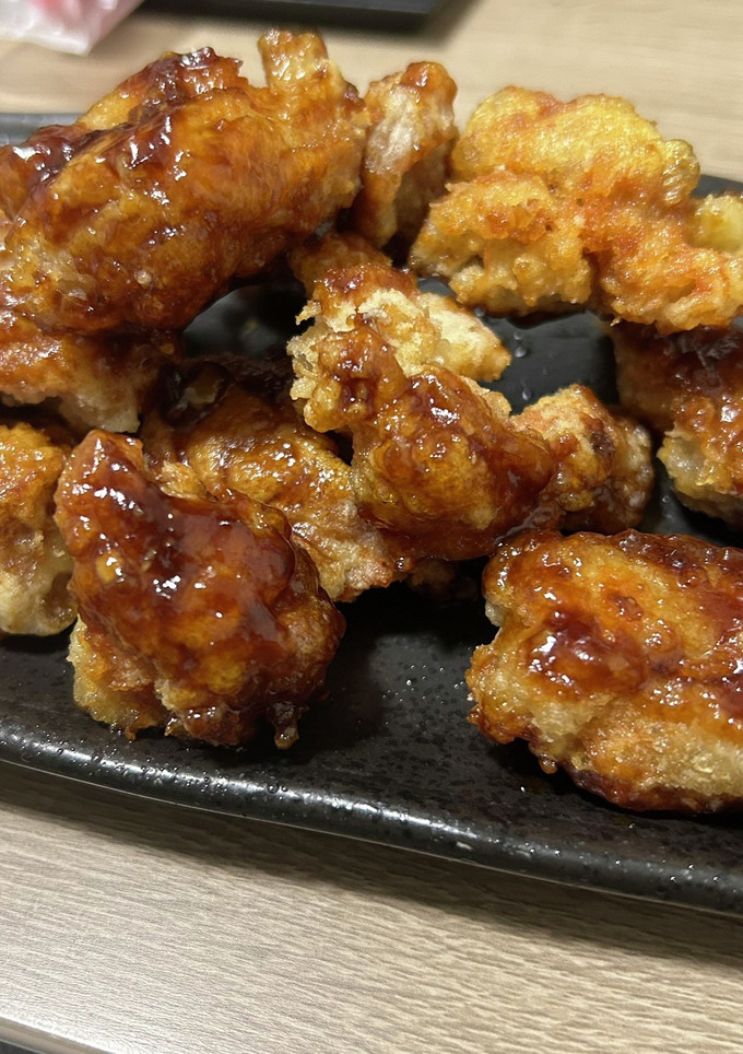 タレを絡める唐揚げ-レシピのメイン写真