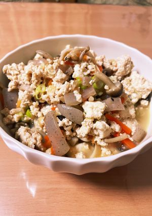 具だくさんお豆腐のくずし煮-レシピのメイン写真