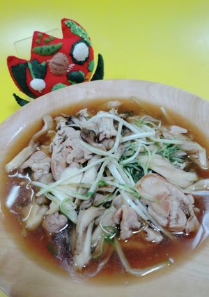 水菜と豚肉のうま煮　-レシピのメイン写真