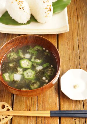 冷凍野菜で！オクラと長いものお吸い物-レシピのメイン写真