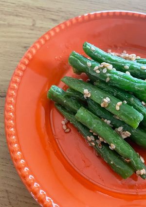 茹でちゃダメ　いんげんの胡麻和え-レシピのメイン写真