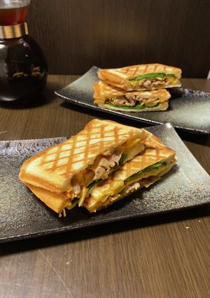 豚キムチとたまごのホットサンド-レシピのメイン写真