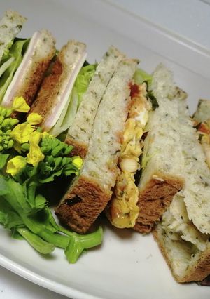 大豆と卵のサンドウィッチ-レシピのメイン写真
