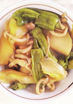 簡単 一品✿ししとうと 大根 ネギの煮物-レシピのメイン写真