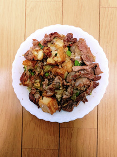 厚揚げに豚こま ワサビつーん(涙)-レシピのメイン写真