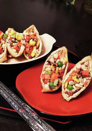 冷凍野菜で簡単マルチグレインお稲荷さん-レシピのメイン写真