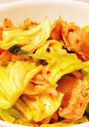 キャベツたっぷり♪豚キムチ♡-レシピのメイン写真