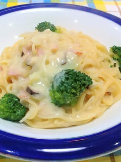 備蓄食品を活用!豆乳クリームスパゲッティ-レシピのメイン写真