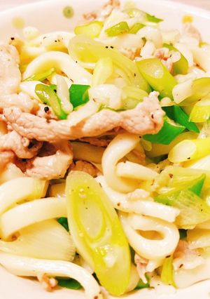 ねぎ塩豚うどん-レシピのメイン写真