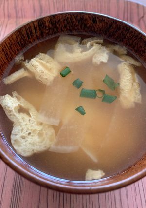 ひらひら大根とお揚げのみそ汁-レシピのメイン写真