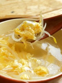 もやしとたまごの中華風スープ-レシピのメイン写真