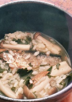 イワシとシメジの茶粥-レシピのメイン写真