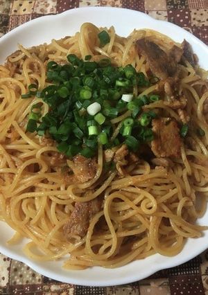 スパゲティ・豚の生姜焼き-レシピのメイン写真