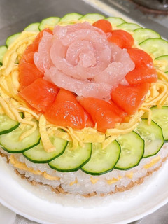 簡単☆写真映え間違いなし!寿司ケーキ♡-レシピのメイン写真