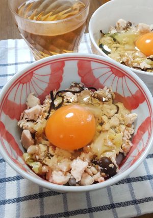 朝たん☆鶏むね肉の具沢山TKG-レシピのメイン写真
